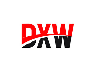 DXW Letter Initial Logo Design Vector Illustration