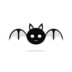 vampire bat illustration. black and white. suitable for logo, icon, symbol, mascot or sign