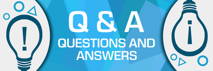 Q And A - Questions And Answers Blue Texture Bulbs Sides Horizontal 
