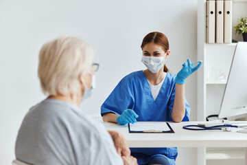 Fototapeta premium female doctor professional examination health care