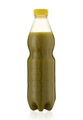 plastic bottle with kiwi juice