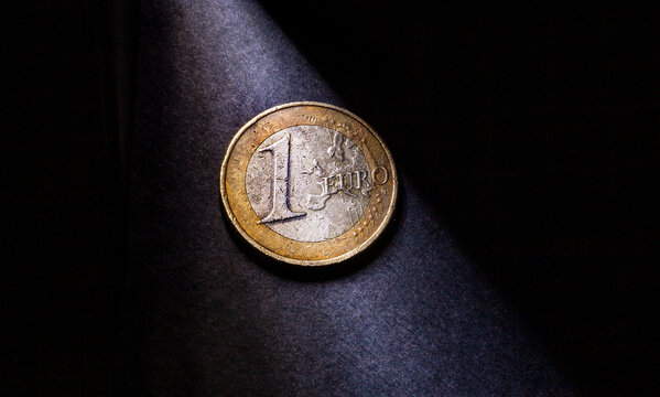  an old and used euro coin 