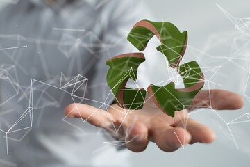 Fototapeta na wymiar Concept of recycling - 3d rendering ecology