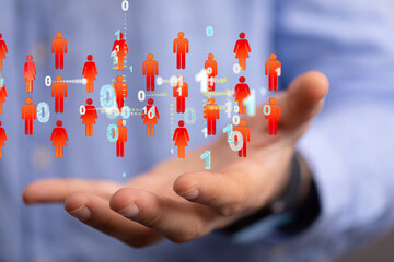  people network structure HR - Human resources management and recruitment