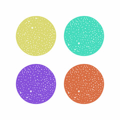 Abstract geometric illustration with circles and elements. Modern abstract design for paper, cover, fabric, interior and other users. Circles on a white background.