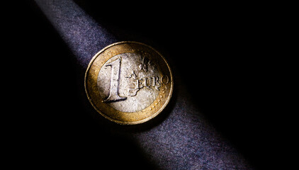  an old and used euro coin 