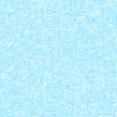 Checkered pattern consisting of squares of broken ice. Blue shades. Winter texture.
