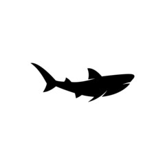 Naklejka premium Illustration vector graphic template of shark silhouette logo