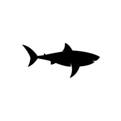 Illustration vector graphic template of shark silhouette logo