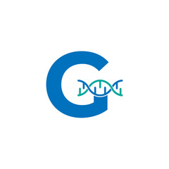Initial Letter G Genetic Dna Icon Logo Design Template Element. Biological Illustration