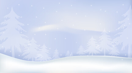 Winter holiday in forest Christmas season illustration background