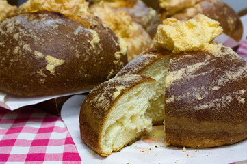 Close-up of a mona de pascua or panquemao typical of Valencia (spain)