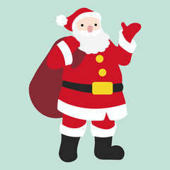 santa claus with a bag