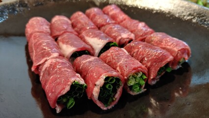 Grilled Beef Rolls with Vegetables