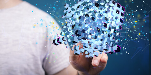 Big data cloud digital 3d