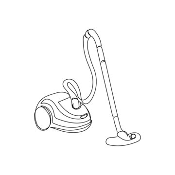 recommend clip art: Vacuum cleaner continuous line drawing. One line art of home appliance, cleaning, apartment cleaning, smart technology, hoover.