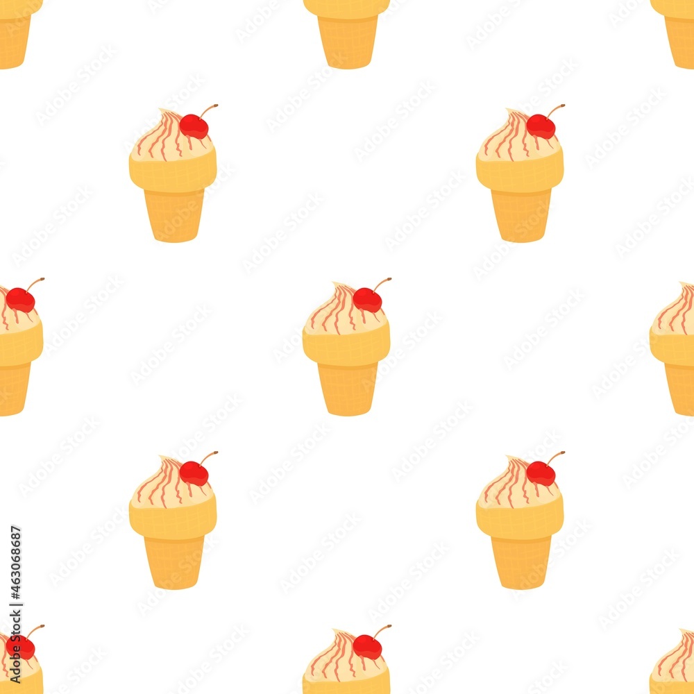 Poster icecream pattern seamless background texture repeat wallpaper geometric vector