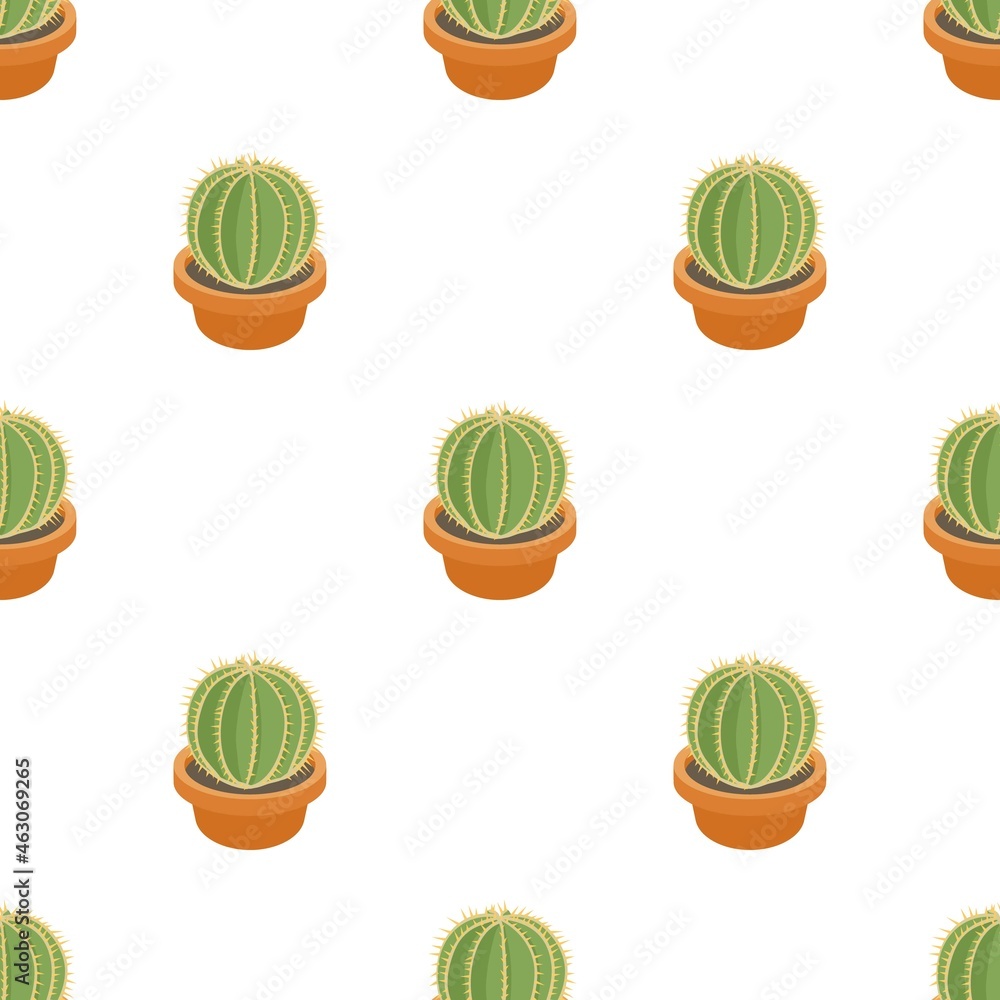 Poster ball cactus pattern seamless background texture repeat wallpaper geometric vector