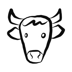 Dairy cow icon vector illustration