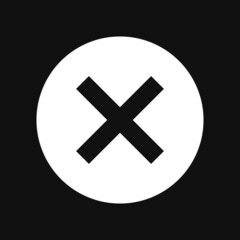 Wrong mark icon on grey background