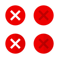 Cross mark vector flat icon