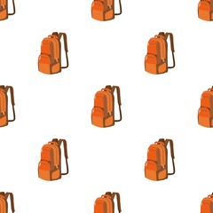 Travel backpack pattern seamless background texture repeat wallpaper geometric vector