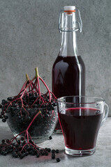 Fresh vitamin drink elderberry