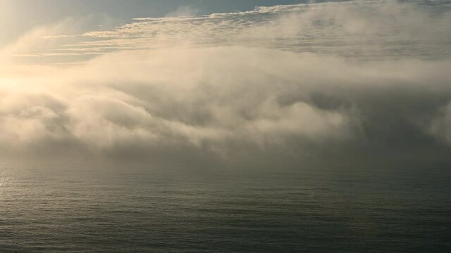 Rolling Californian Coastal Fog and Pacific Ocean