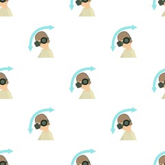 VR goggles pattern seamless background texture repeat wallpaper geometric vector