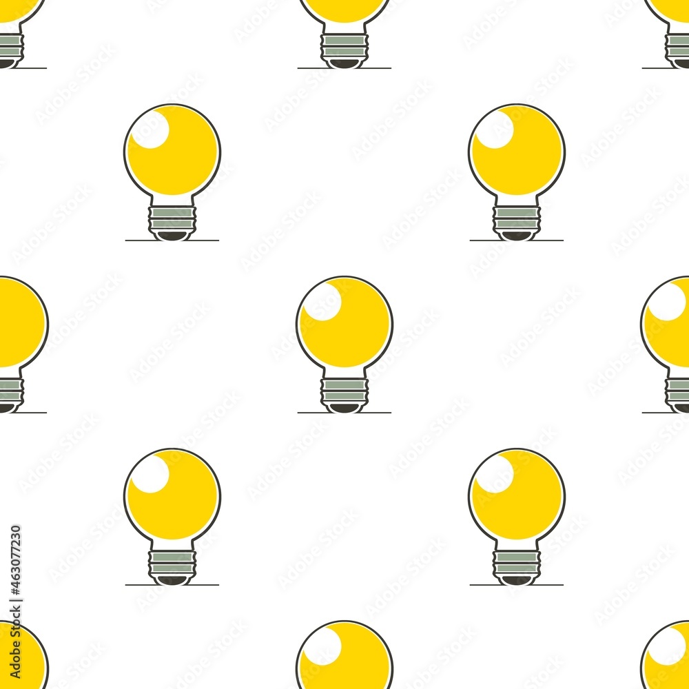 Poster light bulb pattern seamless background texture repeat wallpaper geometric vector