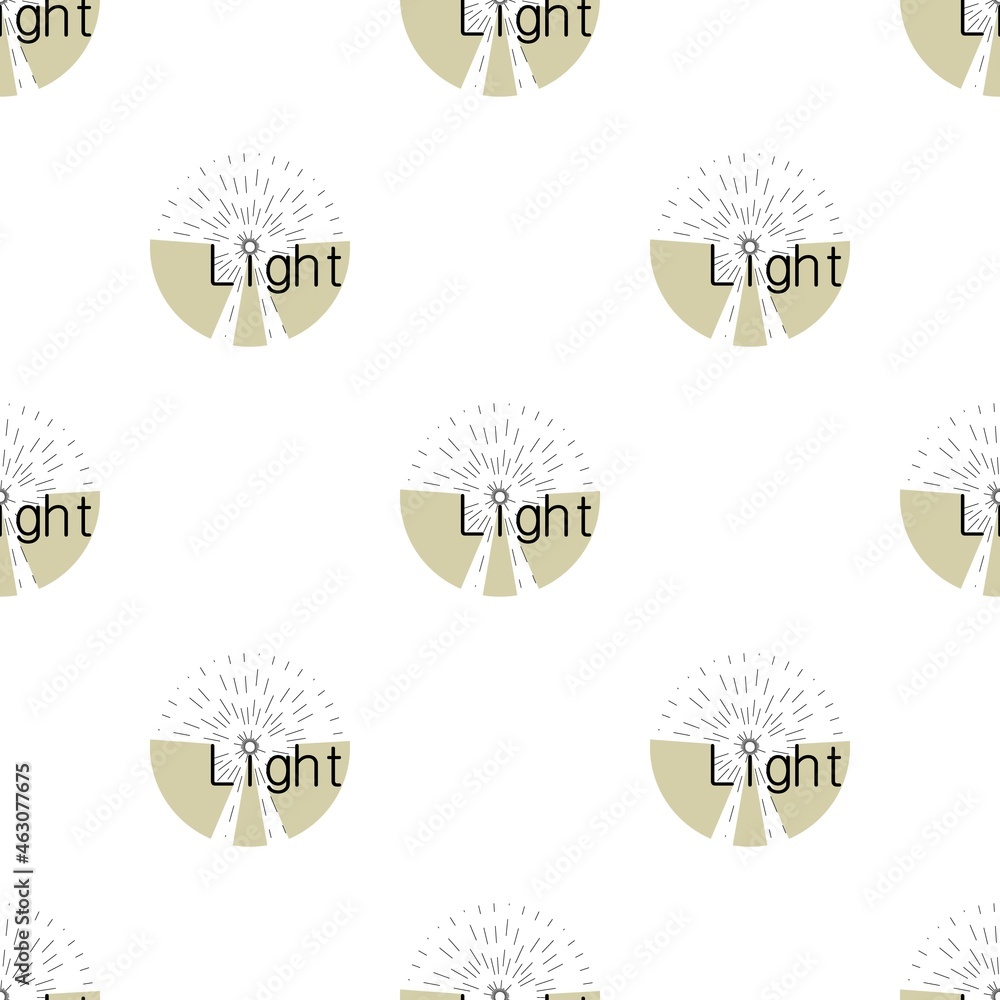 Aufkleber word light with rays pattern seamless background texture repeat wallpaper geometric vector