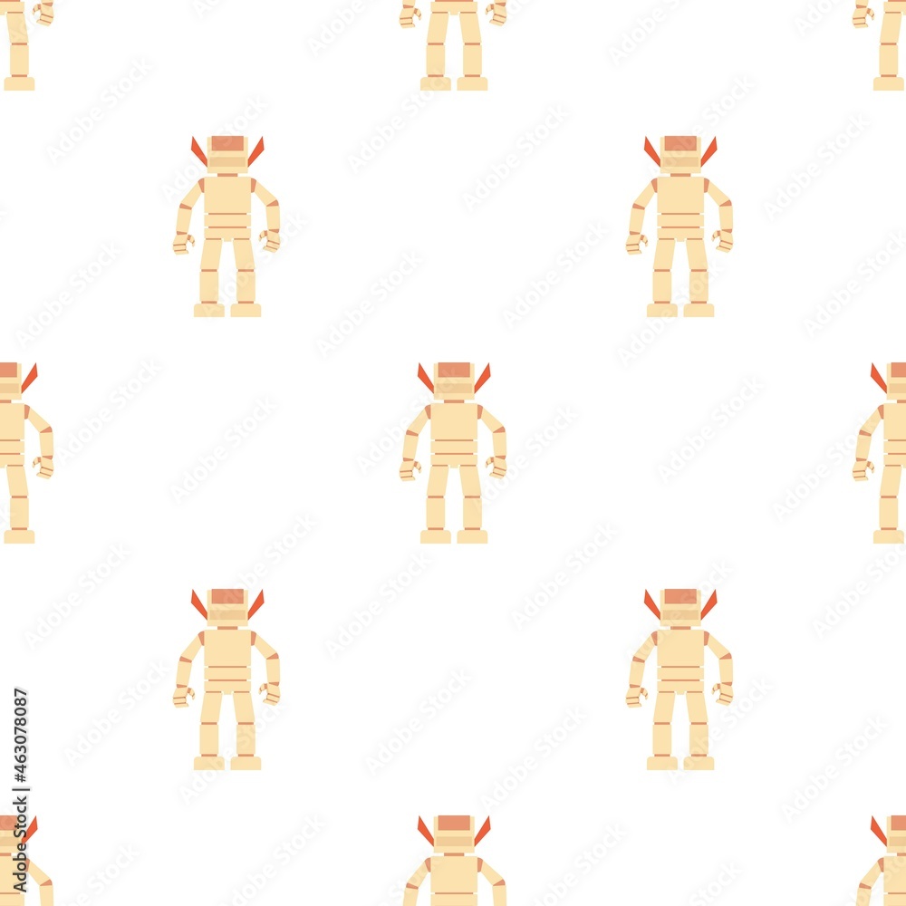 Aufkleber humanoid robot pattern seamless background texture repeat wallpaper geometric vector