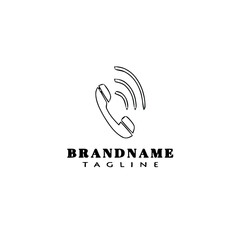 call logo design template icon black isolated vector illustration