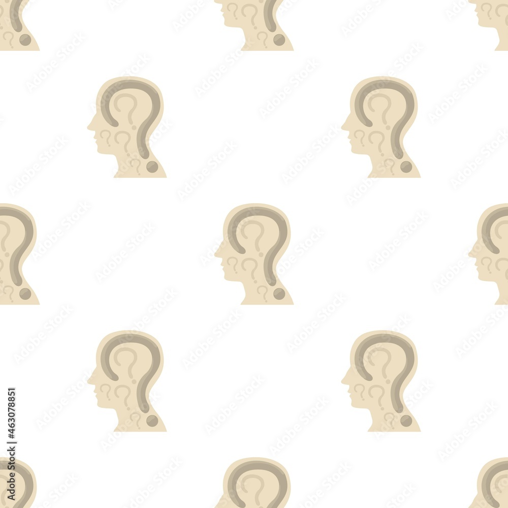 Poster head with question pattern seamless background texture repeat wallpaper geometric vector