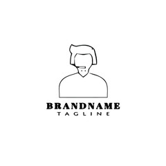 call center logo design template icon black isolated vector illustration