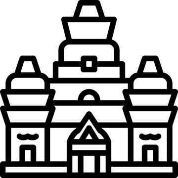 recommend clip art: angkor wat outline icon