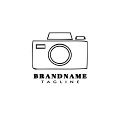 camera logo cartoon design template icon isolated vector illustration