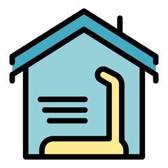Home training icon. Outline home training vector icon color flat isolated