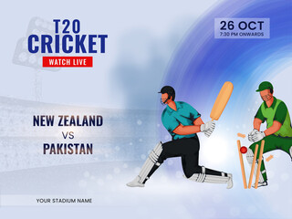 T20 Cricket Watch Live Show Of Participating Team New Zealand VS Pakistan And Cricketer Players.