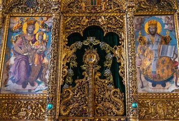 the main iconostasis of St. Lazarus Cathedral in Larnaca, Cyprus