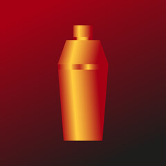 Cocktail shaker on gradient background