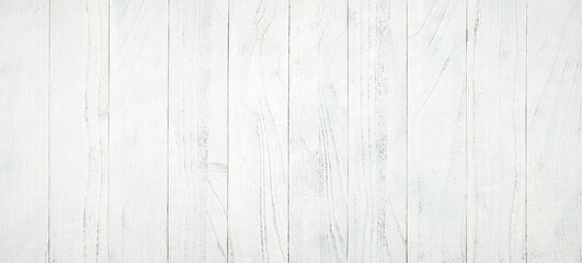 白くペイントされた木製の壁の背景テクスチャー