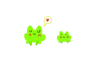 Frog spreading love, cute frogs talking