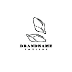 flower logo cartoon icon graphic template black isolated vector illustration