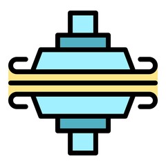 Plywood industry icon. Outline plywood industry vector icon color flat isolated