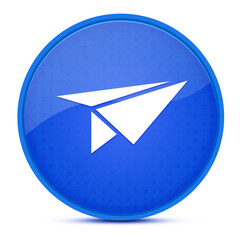 Download aesthetic glossy blue round button abstract