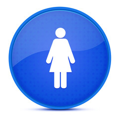 Download aesthetic glossy blue round button abstract