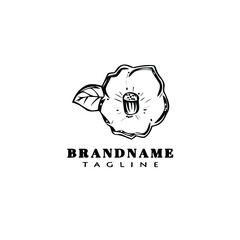 flower logo cartoon icon design template concept isolated vector illustration