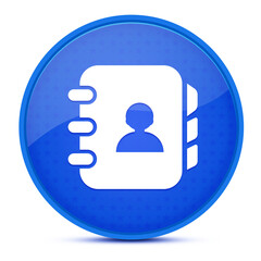 Download aesthetic glossy blue round button abstract