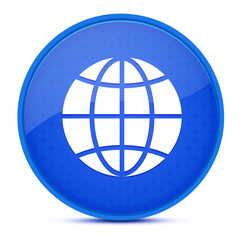 Download aesthetic glossy blue round button abstract